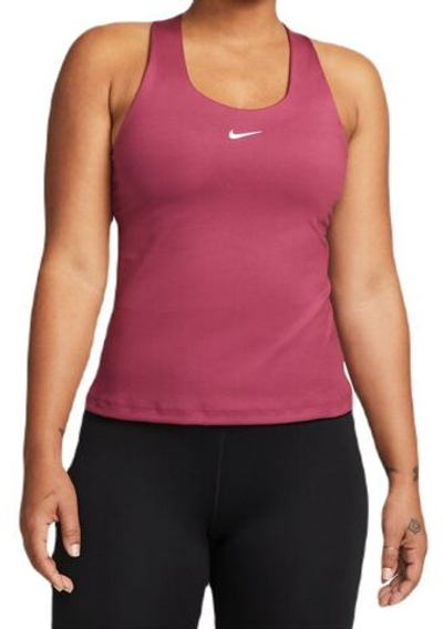 Женский топ теннисный Nike Dri-Fit Swoosh Bra Tank - rosewood/rosewood/white