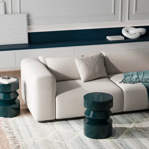 Журнальный столик Ingvild, Ø36х47 см, темно-бирюзовый