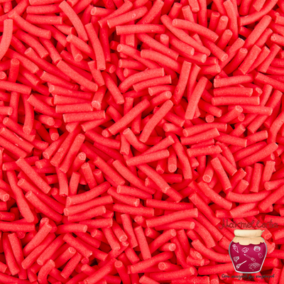 Посыпка "Вермишель КРАСНАЯ 3-8 мм", 75 гр.