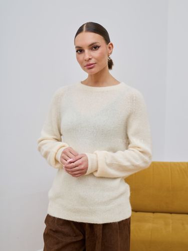 Молочный джемпер из шерсти альпаки