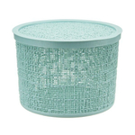 Коробка БЯЗЬ 4,5л с крышкой круглая D=22см М 2329