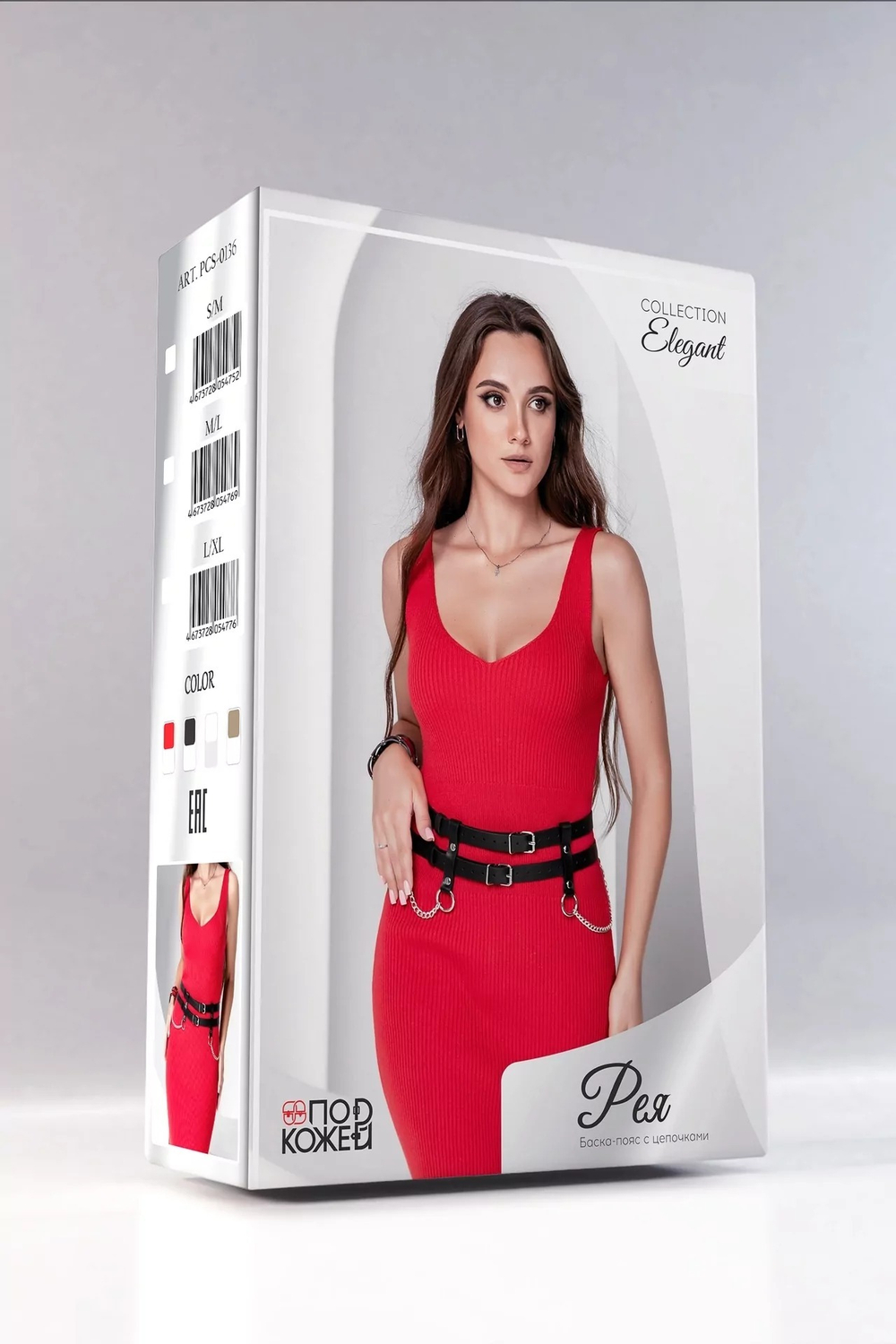 Баска пояс Reya кожа черный S/M