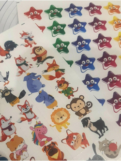 Детские поощрительные наклейки оценки для школы и дома