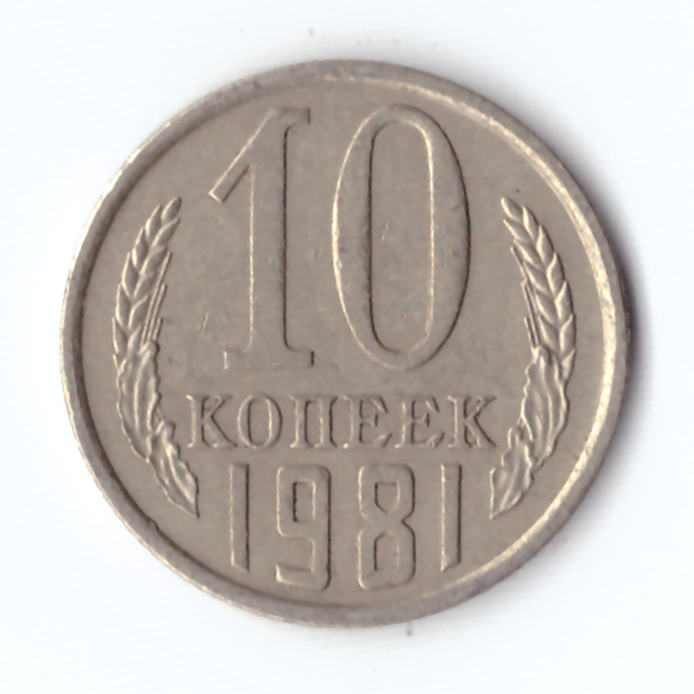 10 копеек 1981 года VF