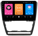 Магнитола для Skoda Octavia A5 2004-2013 (рамка черная матовая) - OEM GT10-1217 на Android 10, 2Гб-16Гб