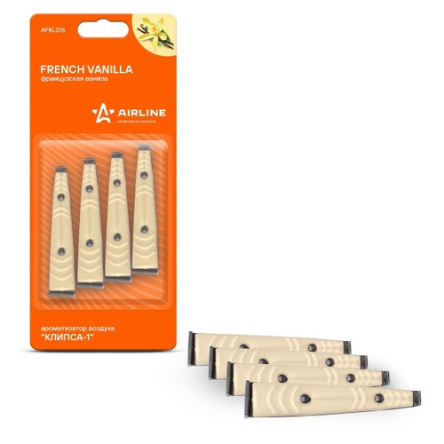 Ароматизатор на дефлектор  Клипса-1  Французская ваниль (AIRLINE)