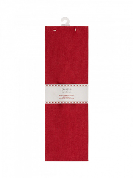 Раннер DeNASTIA Holiday вышивка серебром 35x160, красный