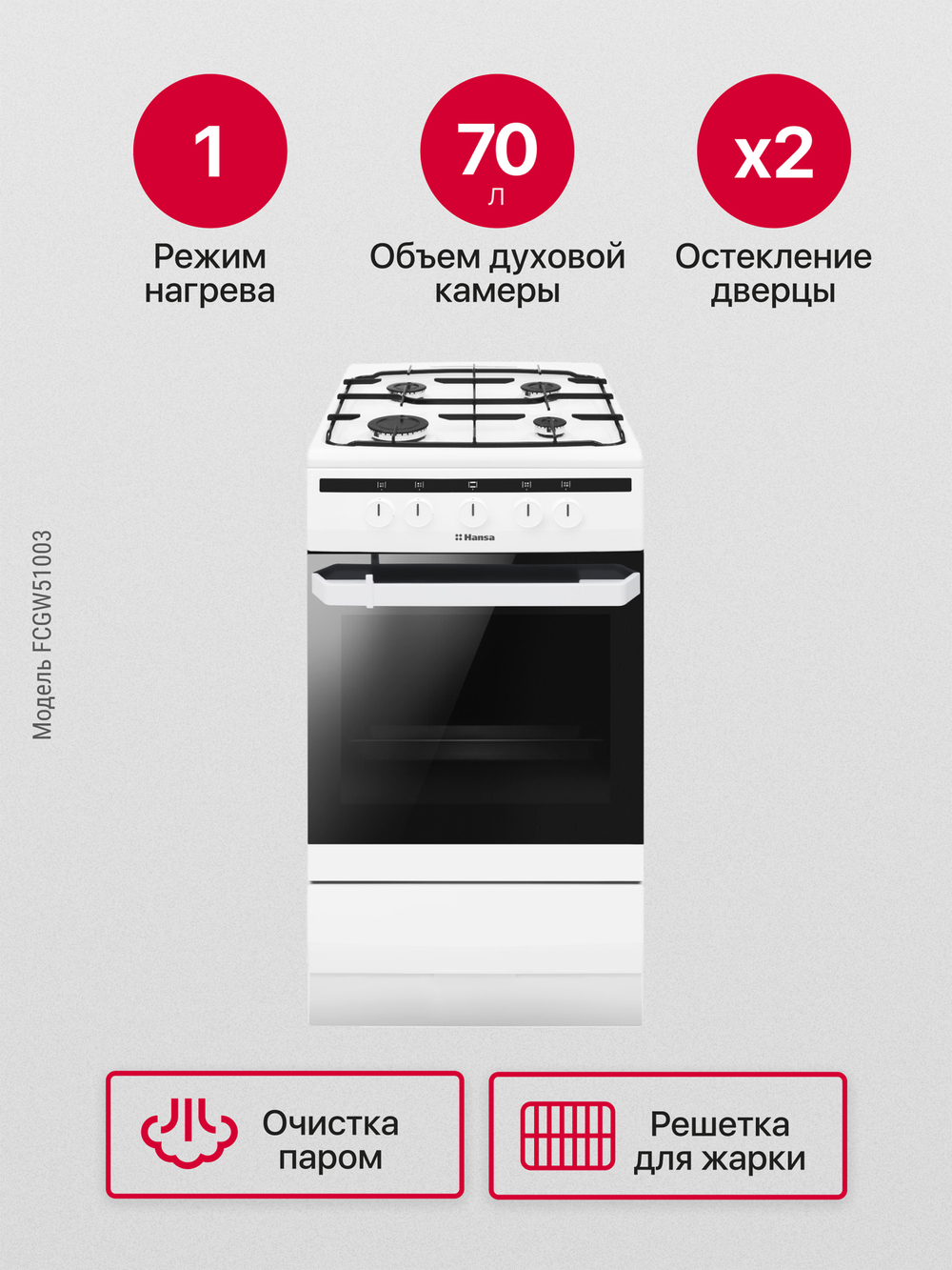 Газовая плита Hansa FCGW51003