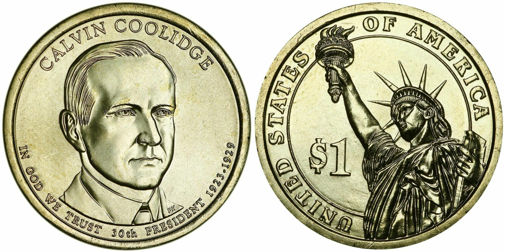 США 1 доллар 2014 Президент 30 - Калвин Кулидж (1923–1929)
