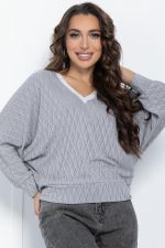 Джемпер Бери и беги (светло-серый) Б11467 LT Collection