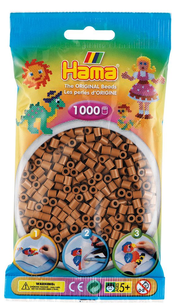 Hama Бусинки для термомозаики Midi коричневая нуга, 1000 шт. (207-76)