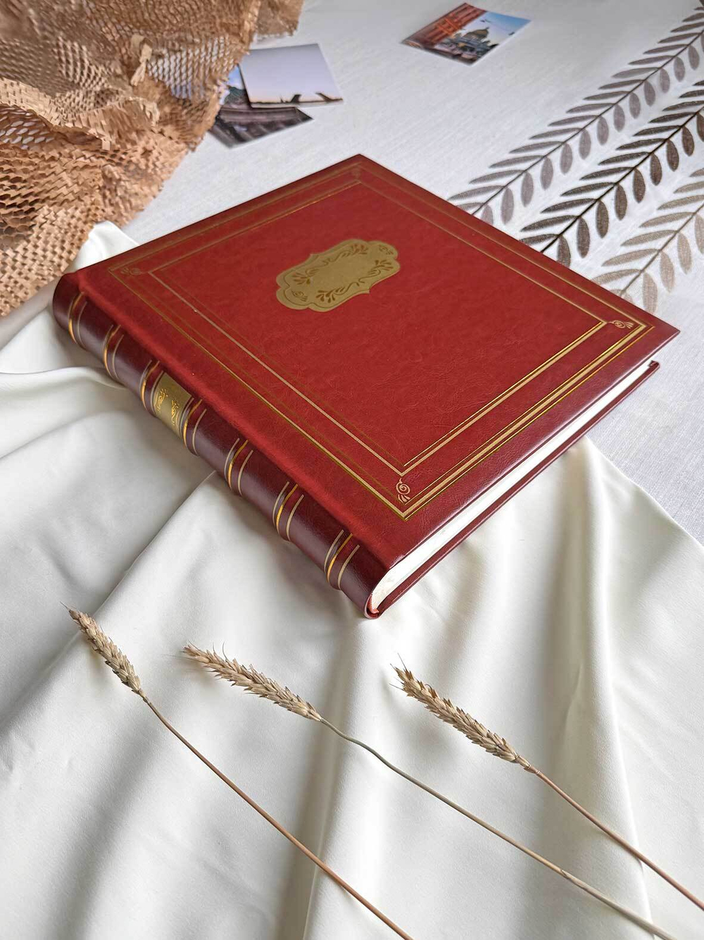 Фотоальбом Делюкс 29х32 см, пергам. листы, книж. переплет family foliant "семейный фолиант"