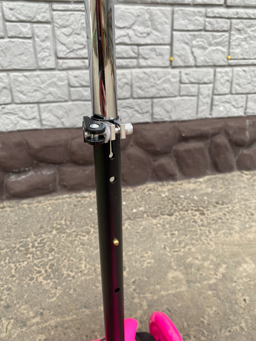 RR1-2/Самокат трехкол. колеса: d110 мм.d76 мм. раз.пл: 51*11 см, Розовый