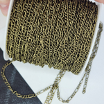 Цепочка, цвет античная бронза, винтаж, р-р 7×4мм, цена за отрезок 50 см