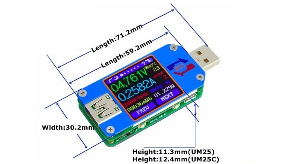 Тестер RuiDeng UM25C