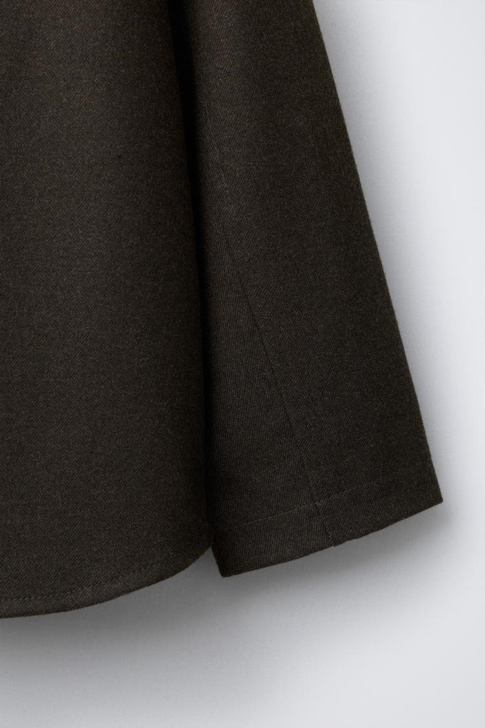 ZARA ФЛАНЕЛЕВАЯ КУРТКА-РУБАШКА С КАРМАНАМИ, КОРИЧНЕВЫЙ