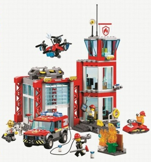Конструктор Сити "Пожарное депо" 533 деталей