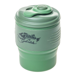 Tramp Кружка силиконовая складная с крышкой, TRC-082, оливковый/зеленый
