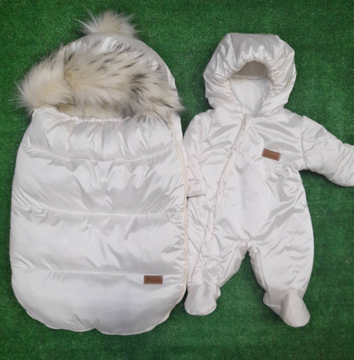 Комплект на выписку LUX (зима, молочный)