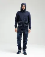 Худи We Don’t Care Rolled Up Zip Hoodie Navy