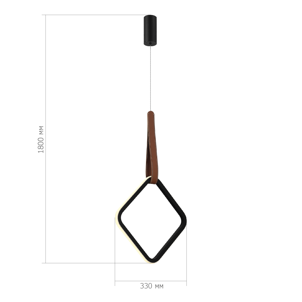 Светильник светодиодный, черный, черный / терракотовый, SHAPE, LED, 12