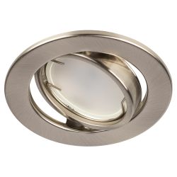 ST2A SN Светильник ЭРА штампованный поворотный MR16,12V/220V, 50W сатин никель | Штампованные встраиваемые светильники