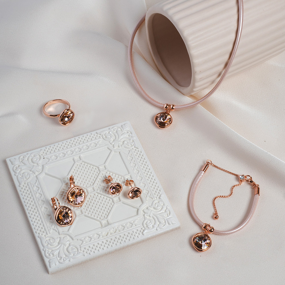 Серьги-пусеты Fiore Luna Vintage Rose A1909.5 R/RG