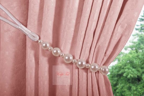 Длинные шторы. Луи (светло-розовый). Шторы из стриженного бархата