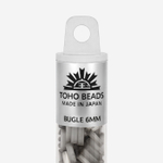 Японский бисер TOHO Bugle (стеклярус) 6mm (№1484), сатиновый непрозрачный