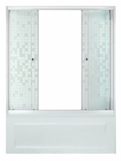 Штора 2 двери 1700, Аква, Мозаика, Белый