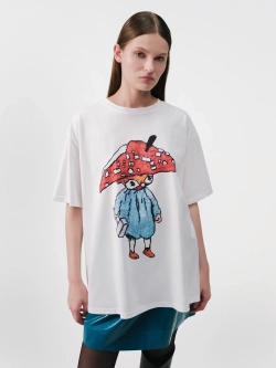 Футболка оверсайз с принтом OLA OLA