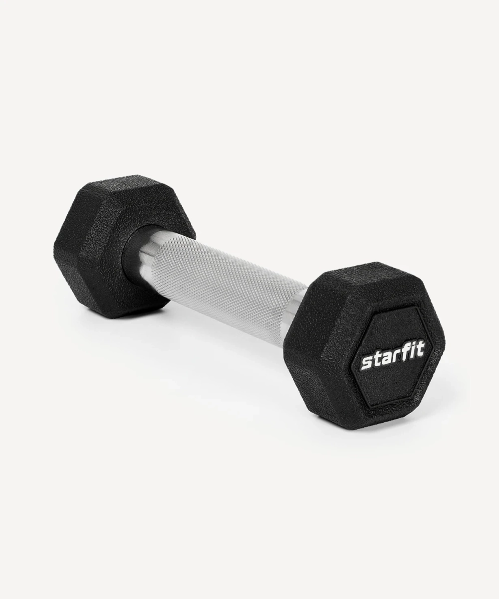 Гантель гексагональная обрезиненная PRO Starfit