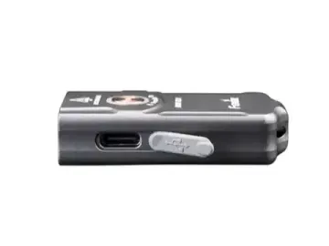 Фонарь FENIX Мод. E03R V2.0 серый (500лм-90м)(светодиод: белый + красный)(30г)(встроенный аккум.400mAh)