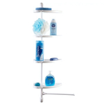 Полка для ванной комнаты 4 яруса LINE PLUS голубая