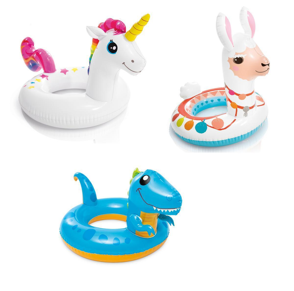 Круг для плавания "Животные" от 3-6лет в ассорт. 59221 (Intex)