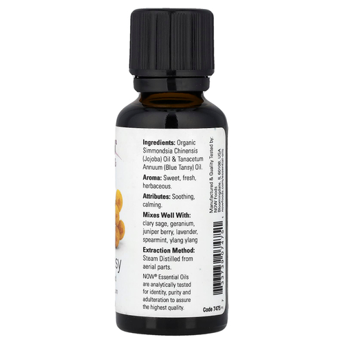NOW Foods, эфирные масла, голубая пижма, 30 мл (1 жидк. унция)