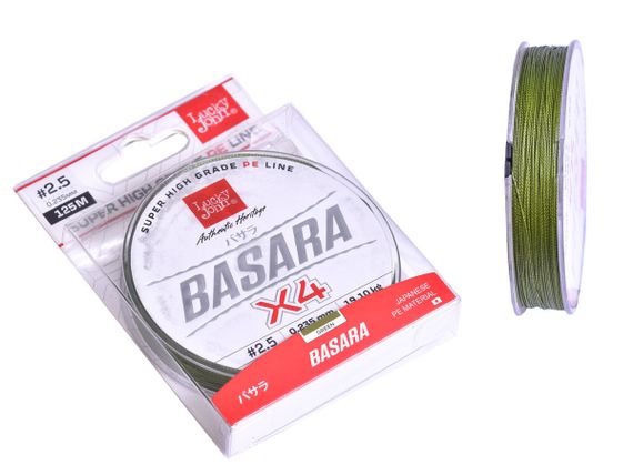 Леска плетёная Lucky John Basara Green 125/023
