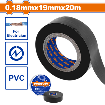 Изолента черная 19ммх20м (10/100) WADFOW WPN2001