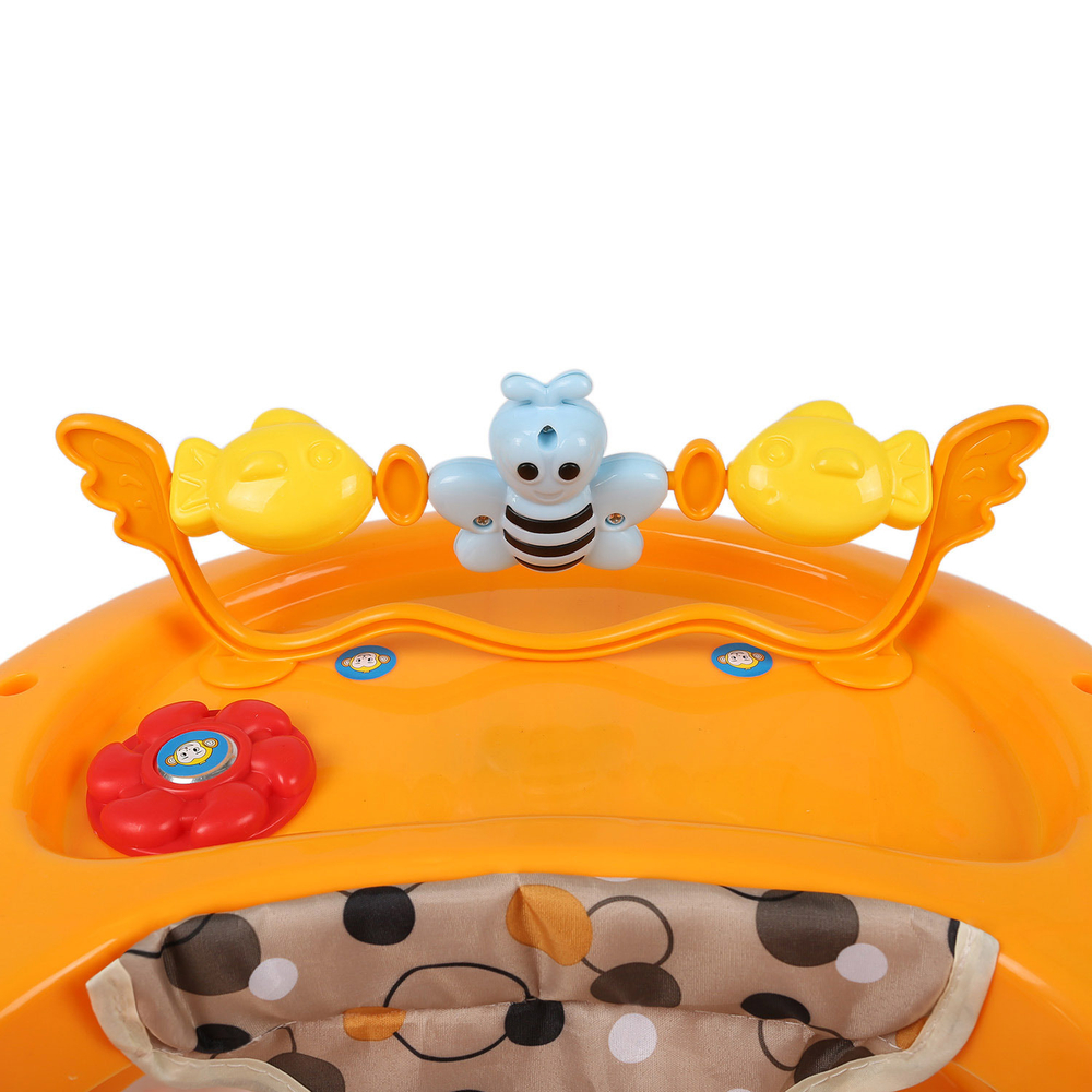 Ходунки "BUGGY C", 6 силиконовых колес, муз. (Alis) (оранжевый)