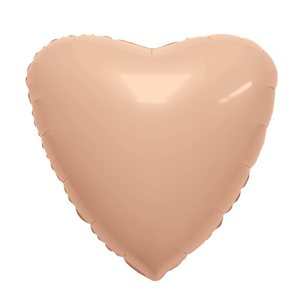Шар (19""/48 см) Сердце, Румяна, Сатин, 1 шт. Г50