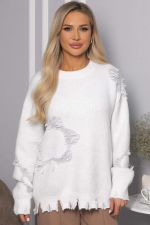 Свитер рваный Наиль (белый) Б14420-13М LT Collection
