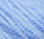 БМ006НН46 Хрустальные бусины "рондель", цвет: светло-голубой матовый, 4х6 мм, кол-во: 58-60 шт.