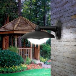 Садово-парковый светильник ЭРА ДБУ 07-8-007 Дели 5 черный 6 гранный настенный IP44 светодиодный 8Вт 6500K