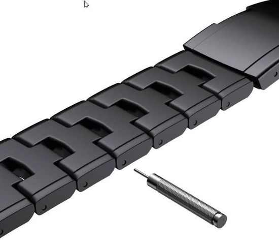 Браслет титановый 26мм (циферблат 51 мм) для Garmin Fenix, Epix, Enduro, Tactix вентилируемый (Черный)