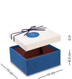 WF-31-B Набор коробок из 3шт «Прямоугольник» цв.син./бел.