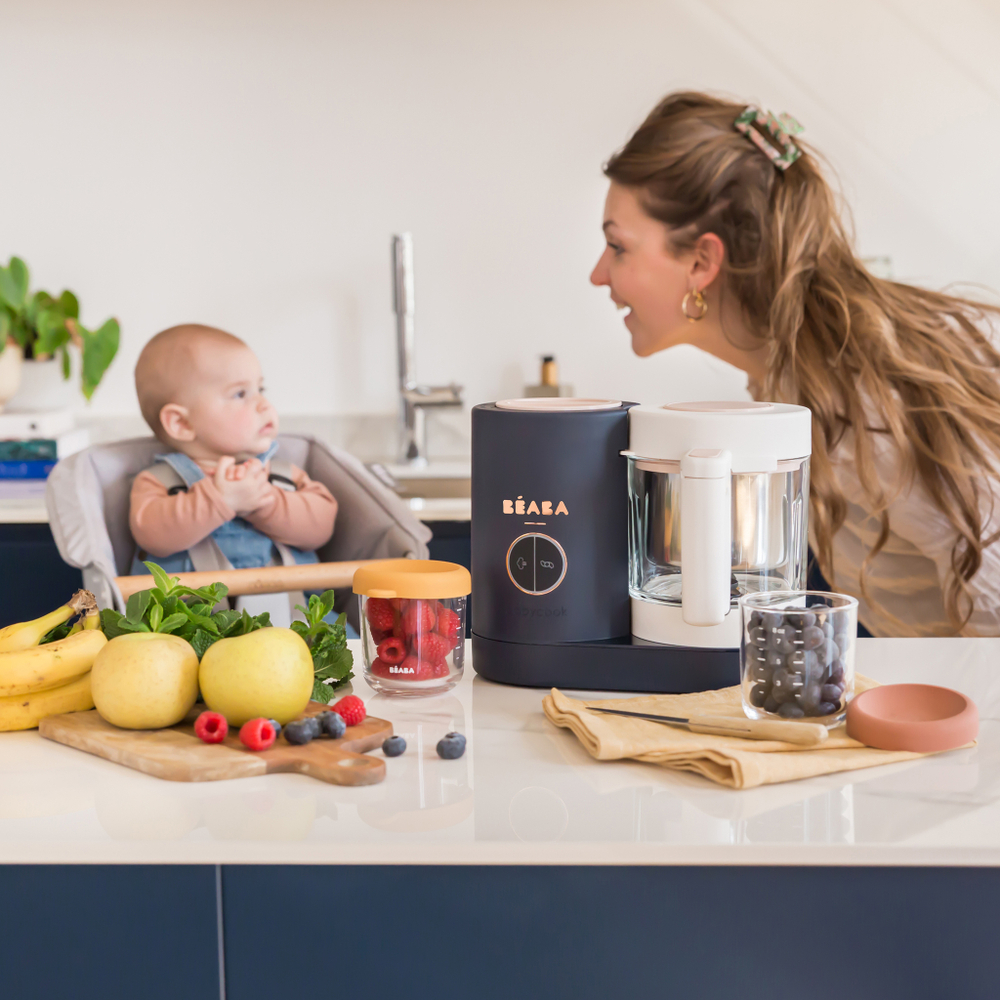 Уцененный товар: блендер-пароварка для детского питания 5 в 1 BEABA Babycook Neo темно-синий, Франция