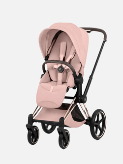 Cybex Priam 5 Style, в цвете Peach Pink (шасси Rose Gold) + автокресло Cybex Cloud T Plus