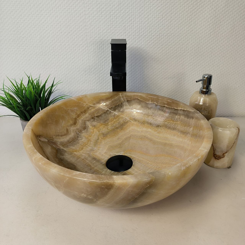 Раковина из оникса Bowl Sunset BO-66083 40*40*15 из натурального камня