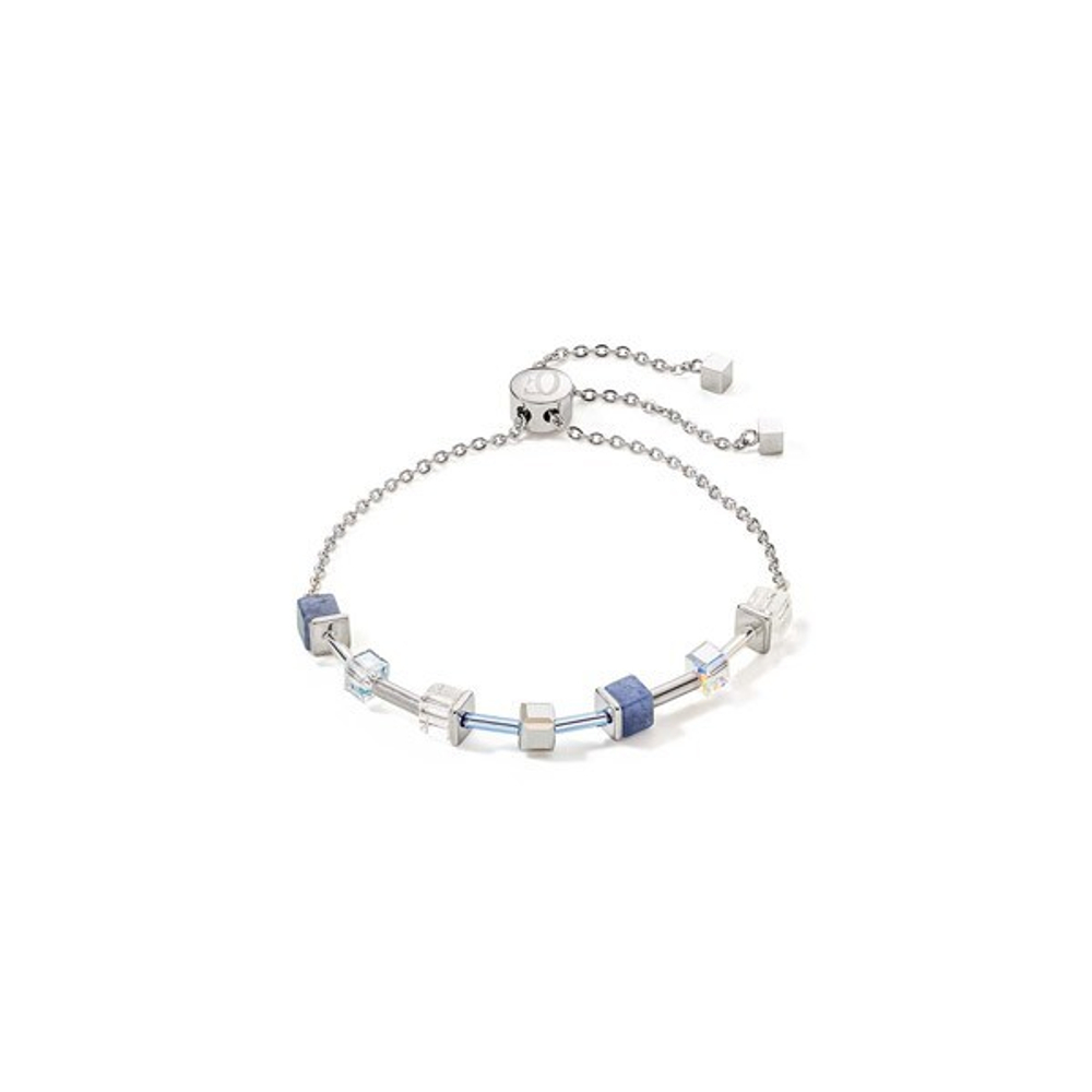Браслет Coeur de Lion Silver-blue 5074/30-0700 цвет голубой, серебряный