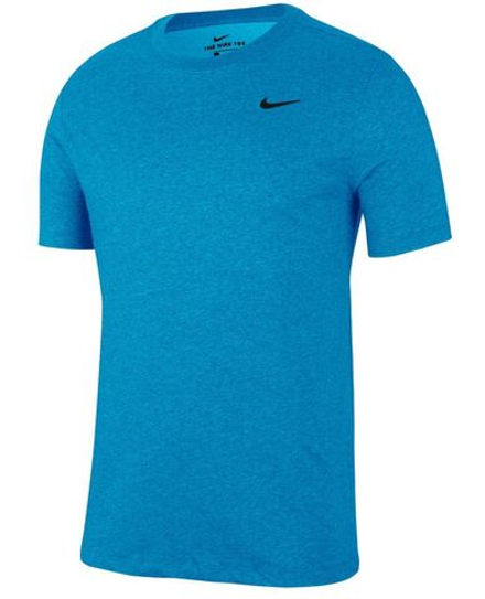 Мужская теннисная футболка Nike Solid Dri-Fit Crew - laser blue/black